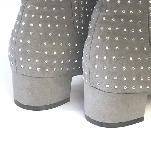 TOPSHOP Gray Studded Booties - Picture 3 of 4